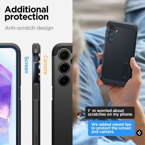 Spigen Tough Armor - Etui do Samsung Galaxy A55 5G (Czarny) Spigen Tough Armor - Etui do Samsung Galaxy A55 5G (Czarny)