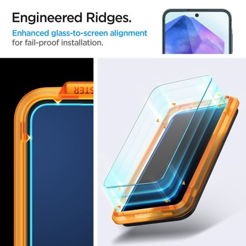 Spigen Alm Glas.TR 2-Pack - Szkło hartowane do Samsung Galaxy A55 5G (Przezroczysty) Spigen Alm Glas.TR 2-Pack - Szkło hartowane do Samsung Galaxy A55 5G (Przezroczysty)