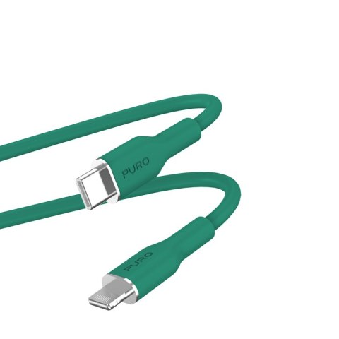 PURO ICON Soft Cable - Kabel USB-C do Lightning certyfikat MFi 1.5 m (Jade) PURO ICON Soft Cable - Kabel USB-C do Lightning certyfikat MFi 1.5 m (Jade)
