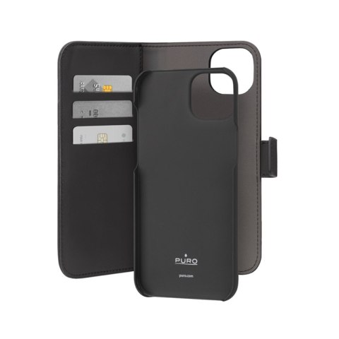 PURO Wallet Detachable - Etui 2w1 iPhone 15 Plus (czarny) PURO Wallet Detachable - Etui 2w1 iPhone 15 Plus (czarny)