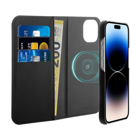 PURO Wallet Detachable MagSafe - Etui 2w1 iPhone 14 Plus (czarny) PURO Wallet Detachable MagSafe - Etui 2w1 iPhone 14 Plus (czarny)