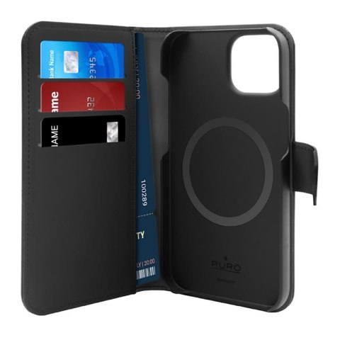 PURO Wallet Detachable MagSafe - Etui 2w1 iPhone 14 Plus (czarny) PURO Wallet Detachable MagSafe - Etui 2w1 iPhone 14 Plus (czarny)