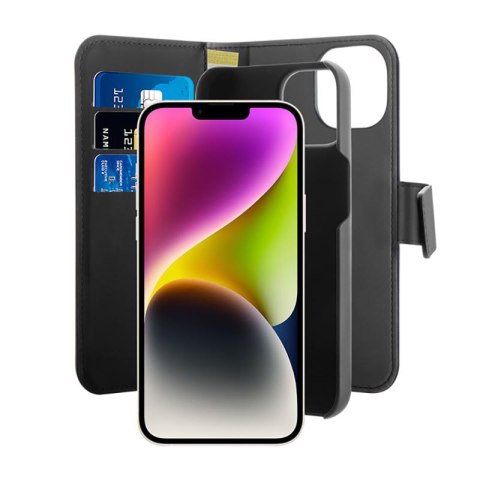 PURO Wallet Detachable MagSafe - Etui 2w1 iPhone 14 Plus (czarny) PURO Wallet Detachable MagSafe - Etui 2w1 iPhone 14 Plus (czarny)