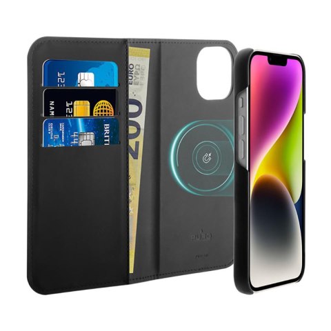 PURO Wallet Detachable MagSafe - Etui 2w1 iPhone 14 Plus (czarny) PURO Wallet Detachable MagSafe - Etui 2w1 iPhone 14 Plus (czarny)