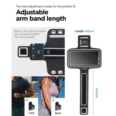 Spigen A703 Dynamic Shield Armband - Etui / Sportowa opaska na ramię na smartfon do 6.9" (czarny) Spigen A703 Dynamic Shield Armband - Etui / Sportowa opaska na ramię na smartfon do 6.9" (czarny)