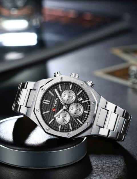 ZEGAREK MĘSKI CURREN 8440 CHRONOGRAF (zc047b) + BOX ZEGAREK MĘSKI CURREN 8440 CHRONOGRAF (zc047b) + BOX