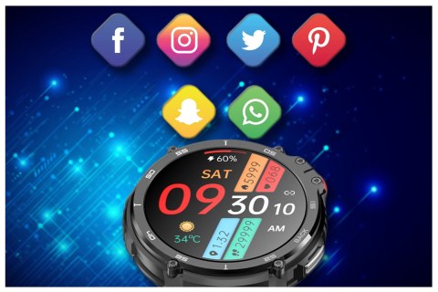 SMARTWATCH MĘSKI Rubicon RNCF07 - WYKONYWANIE POŁĄCZEŃ - BLUETOOTH CALL - ODTWARZACZ MP3 4GB (sr052b) SMARTWATCH MĘSKI Rubicon RNCF07 - WYKONYWANIE POŁĄCZEŃ - BLUETOOTH CALL - ODTWARZACZ MP3 4GB (sr052b)