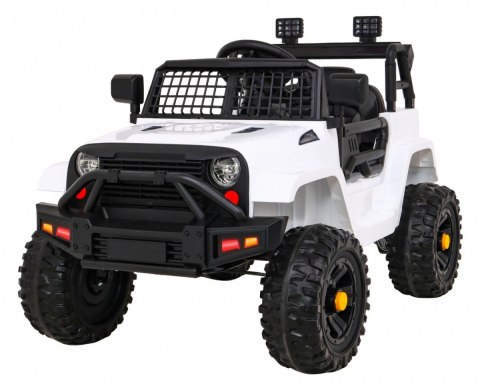 Autko Jeep Dark Night na akumulator dla dzieci Biały + Wolny Start + EVA + Audio LED Autko Jeep Dark Night na akumulator dla dzieci Biały + Wolny Start + EVA + Audio LED