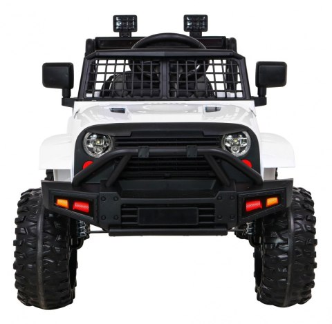 Autko Jeep Dark Night na akumulator dla dzieci Biały + Wolny Start + EVA + Audio LED Autko Jeep Dark Night na akumulator dla dzieci Biały + Wolny Start + EVA + Audio LED