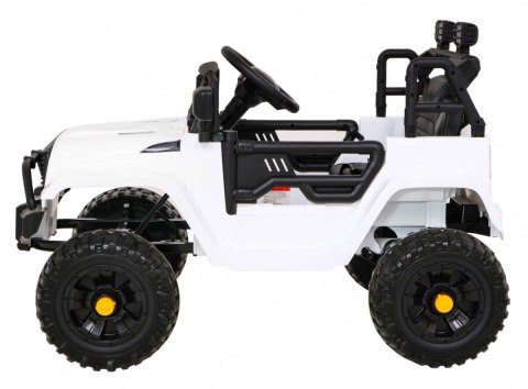 Autko Jeep Dark Night na akumulator dla dzieci Biały + Wolny Start + EVA + Audio LED Autko Jeep Dark Night na akumulator dla dzieci Biały + Wolny Start + EVA + Audio LED