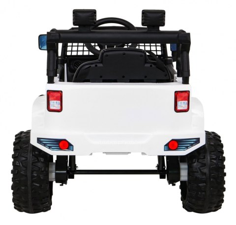 Autko Jeep Dark Night na akumulator dla dzieci Biały + Wolny Start + EVA + Audio LED Autko Jeep Dark Night na akumulator dla dzieci Biały + Wolny Start + EVA + Audio LED