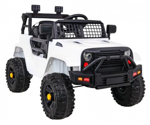 Autko Jeep Dark Night na akumulator dla dzieci Biały + Wolny Start + EVA + Audio LED Autko Jeep Dark Night na akumulator dla dzieci Biały + Wolny Start + EVA + Audio LED