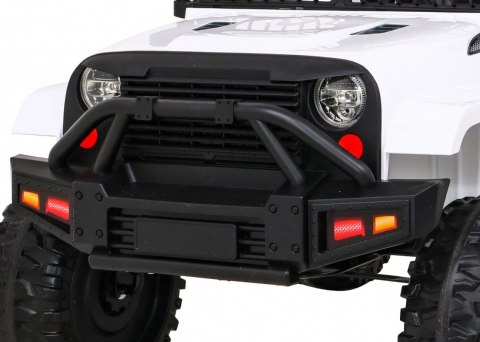 Autko Jeep Dark Night na akumulator dla dzieci Biały + Wolny Start + EVA + Audio LED Autko Jeep Dark Night na akumulator dla dzieci Biały + Wolny Start + EVA + Audio LED