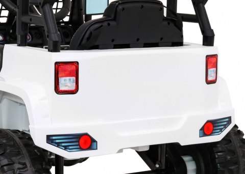 Autko Jeep Dark Night na akumulator dla dzieci Biały + Wolny Start + EVA + Audio LED Autko Jeep Dark Night na akumulator dla dzieci Biały + Wolny Start + EVA + Audio LED