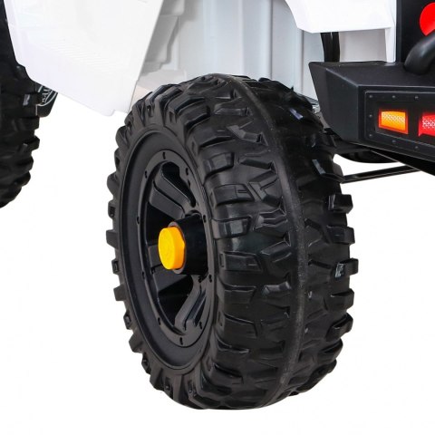 Autko Jeep Dark Night na akumulator dla dzieci Biały + Wolny Start + EVA + Audio LED Autko Jeep Dark Night na akumulator dla dzieci Biały + Wolny Start + EVA + Audio LED