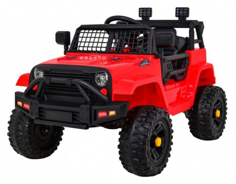 Autko Jeep Dark Night na akumulator dla dzieci Czerwony + Wolny Start + EVA + Audio LED Autko Jeep Dark Night na akumulator dla dzieci Czerwony + Wolny Start + EVA + Audio LED