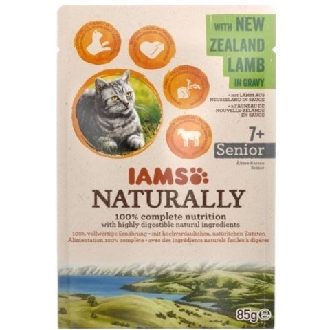 IAMS Naturally Senior z jagnięciną nowozelandzką w sosie 85g kot IAMS Naturally Senior z jagnięciną nowozelandzką w sosie 85g kot