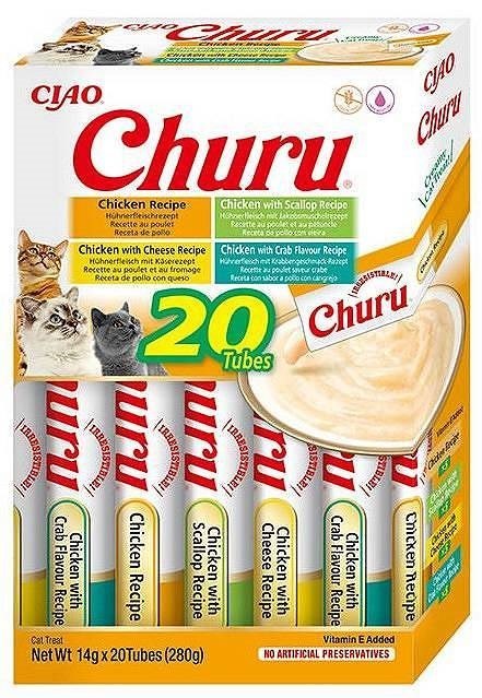 INABA CAT CHURU VARIETIES - kurczak - przysmak dla kota 20 x 14 g INABA CAT CHURU VARIETIES - kurczak - przysmak dla kota 20 x 14 g