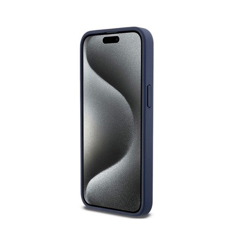 DKNY Leather Mono Stripe & Metal Logo - Etui iPhone 15 Pro Max (niebieski) DKNY Leather Mono Stripe & Metal Logo - Etui iPhone 15 Pro Max (niebieski)