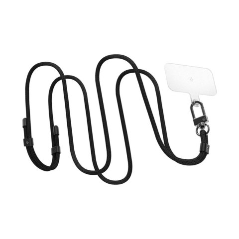 Spigen Universal Strap Set Crossbody & Wrist - Pasek do telefonu na ramię + na nadgarstek (Black) Spigen Universal Strap Set Crossbody & Wrist - Pasek do telefonu na ramię + na nadgarstek (Black)