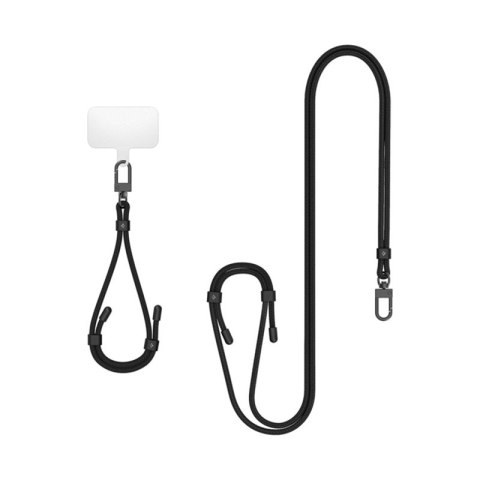 Spigen Universal Strap Set Crossbody & Wrist - Pasek do telefonu na ramię + na nadgarstek (Black) Spigen Universal Strap Set Crossbody & Wrist - Pasek do telefonu na ramię + na nadgarstek (Black)