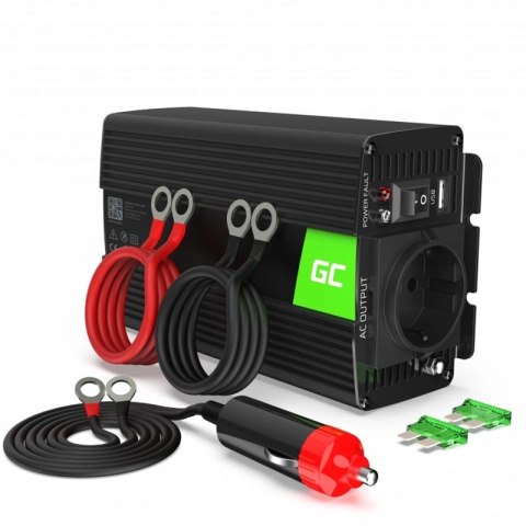 Green Cell - Przetwornica napięcia Inwerter 24V na 230V 300W/600W Modyfikowana sinusoida Green Cell - Przetwornica napięcia Inwerter 24V na 230V 300W/600W Modyfikowana sinusoida