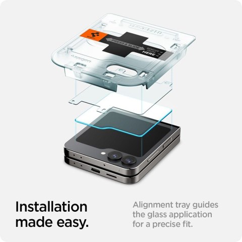 Spigen Glas.TR EZ Fit 2-Pack - Szkło hartowane do Samsung Galax Z Flip 6 (2 sztuki) Spigen Glas.TR EZ Fit 2-Pack - Szkło hartowane do Samsung Galax Z Flip 6 (2 sztuki)