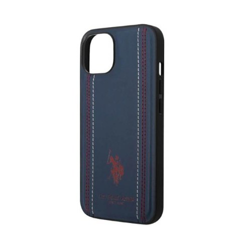 US Polo Assn Leather Stitch - Etui iPhone 14 (granatowy) US Polo Assn Leather Stitch - Etui iPhone 14 (granatowy)
