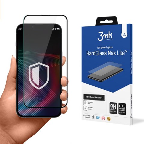 3mk HardGlass Max Lite - Szkło hartowane do iPhone 14 Pro (Czarny) 3mk HardGlass Max Lite - Szkło hartowane do iPhone 14 Pro (Czarny)