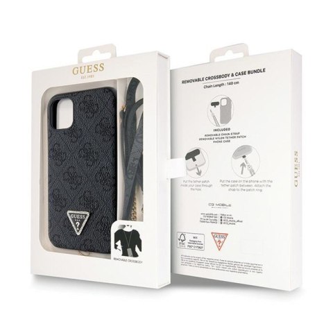 Guess Crossbody 4G Metal Logo - Etui iPhone 11 (czarny) Guess Crossbody 4G Metal Logo - Etui iPhone 11 (czarny)