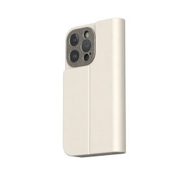 Moshi Overture MagSafe - Skórzane etui 3w1 z klapką iPhone 15 Pro (Eggnog White)