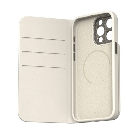 Moshi Overture MagSafe - Skórzane etui 3w1 z klapką iPhone 15 Pro Max (Eggnog White) Moshi Overture MagSafe - Skórzane etui 3w1 z klapką iPhone 15 Pro Max (Eggnog White)