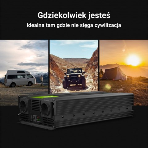 Green Cell - Przetwornica napięcia Inwerter 24V na 230V 1500W/3000W Czysta sinusoida Green Cell - Przetwornica napięcia Inwerter 24V na 230V 1500W/3000W Czysta sinusoida