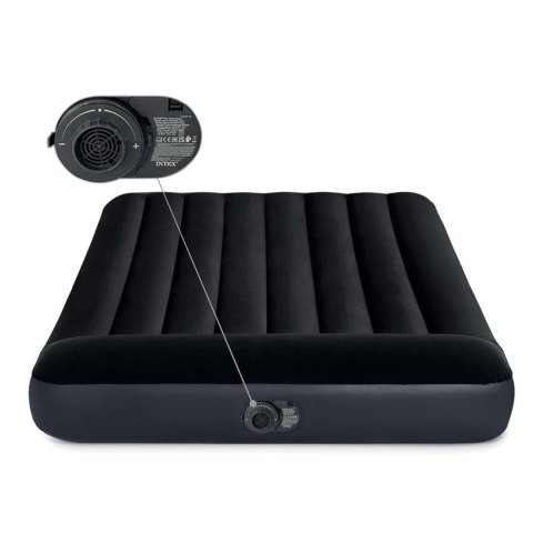 Materac dmuchany z wbudowaną pompką elektryczną INTEX 64150 Materac dmuchany z wbudowaną pompką elektryczną INTEX 64150