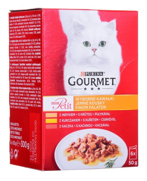 GOURMET Mon Petit Mix Drobiowy - mokra karma dla kota - 6x50 g GOURMET Mon Petit Mix Drobiowy - mokra karma dla kota - 6x50 g