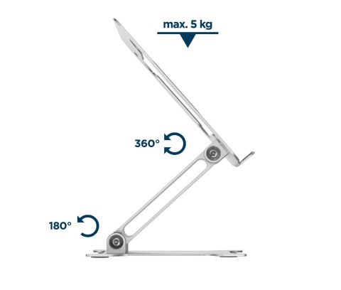 GEMBIRD SKŁADANA PODSTAWKA POD NOTEBOOKA 15,6" SREBRNA GEMBIRD SKŁADANA PODSTAWKA POD NOTEBOOKA 15,6" SREBRNA