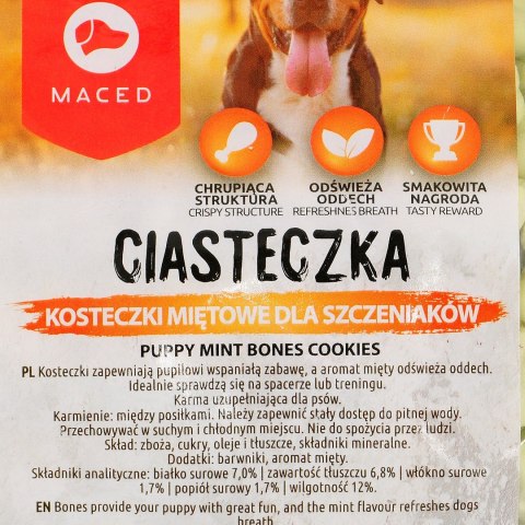 Maced Ciastka Miętowe Kosteczki - przysmak dla psa - 1 kg Maced Ciastka Miętowe Kosteczki - przysmak dla psa - 1 kg