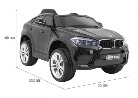 BMW X6M Elektryczne Autko dla dzieci Czarny + Pilot + EVA + Wolny Start + Panel audio + LED BMW X6M Elektryczne Autko dla dzieci Czarny + Pilot + EVA + Wolny Start + Panel audio + LED