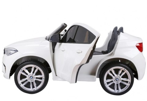 BMW X6M XXL dla 2 dzieci Biały SUV + Pilot + Ekoskóra BMW X6M XXL dla 2 dzieci Biały SUV + Pilot + Ekoskóra