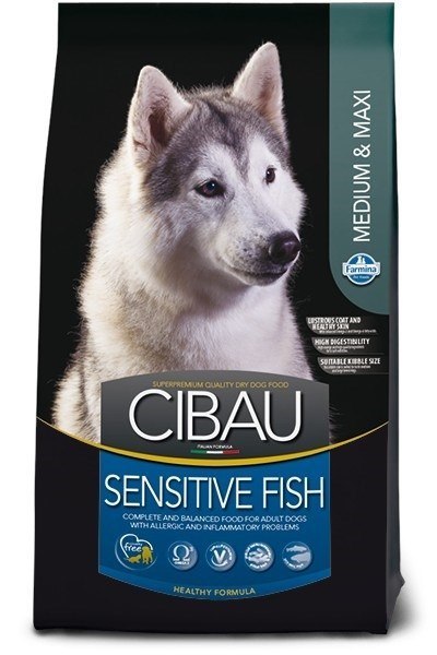 FARMINA Cibau Sensitive Fish Medium & Maxi - sucha karma dla psa - 12 kg FARMINA Cibau Sensitive Fish Medium & Maxi - sucha karma dla psa - 12 kg