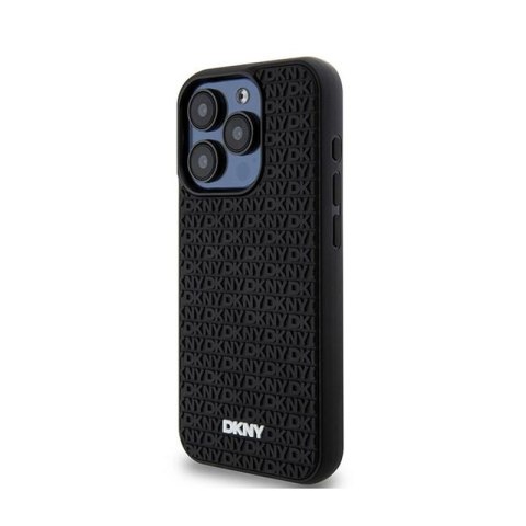 DKNY 3D Rubber Repeat Pattern - Etui iPhone 15 Pro Max (czarny) DKNY 3D Rubber Repeat Pattern - Etui iPhone 15 Pro Max (czarny)