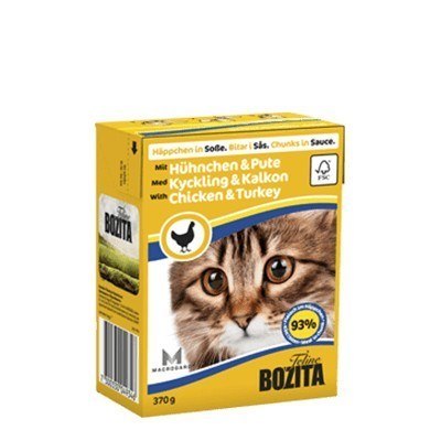 BOZITA Mięsne kawałki z drobiem w sosie 370g BOZITA Mięsne kawałki z drobiem w sosie 370g