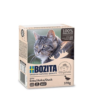 BOZITA Mięsne kawałki z kaczką w galaretce 370g BOZITA Mięsne kawałki z kaczką w galaretce 370g