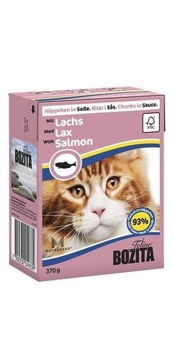 BOZITA Mięsne kawałki z łososiem w sosie 370g BOZITA Mięsne kawałki z łososiem w sosie 370g