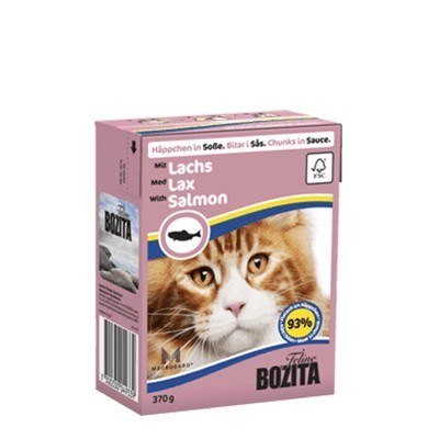 BOZITA Mięsne kawałki z łososiem w sosie 370g BOZITA Mięsne kawałki z łososiem w sosie 370g