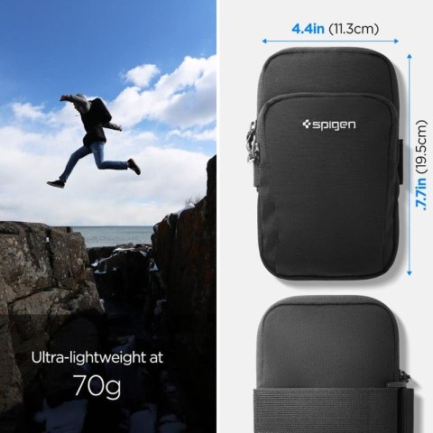 Spigen A702 Dynamic Shield Armband - Etui / Sportowa opaska na ramię na smartfon do 6.9" (Czarny) Spigen A702 Dynamic Shield Armband - Etui / Sportowa opaska na ramię na smartfon do 6.9" (Czarny)