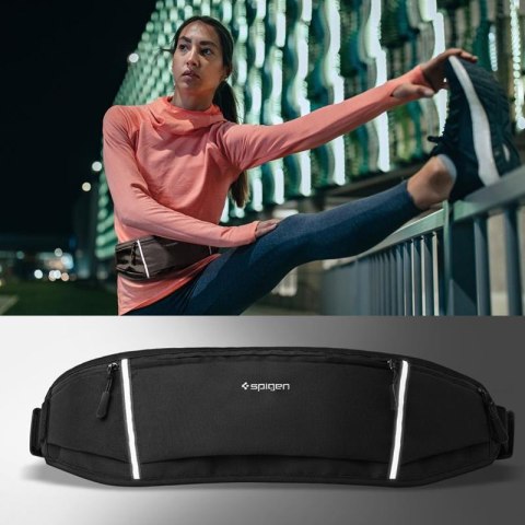 Spigen A710 Dynamic Shield Waist Bag - Saszetka sportowa / nerka na smartfon do 6.9" (Czarny) Spigen A710 Dynamic Shield Waist Bag - Saszetka sportowa / nerka na smartfon do 6.9" (Czarny)