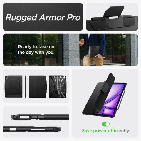 Spigen Rugged Armor Pro - Etui do iPad Air 13" (M2, 2024) (Black) Spigen Rugged Armor Pro - Etui do iPad Air 13" (M2, 2024) (Black)