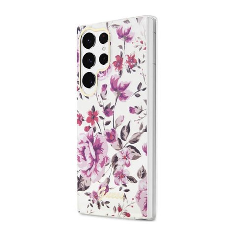 Guess Flower Collection - Etui Samsung Galaxy S23 Ultra (biały) Guess Flower Collection - Etui Samsung Galaxy S23 Ultra (biały)