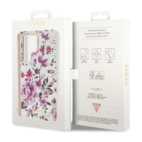 Guess Flower Collection - Etui Samsung Galaxy S23 Ultra (biały) Guess Flower Collection - Etui Samsung Galaxy S23 Ultra (biały)